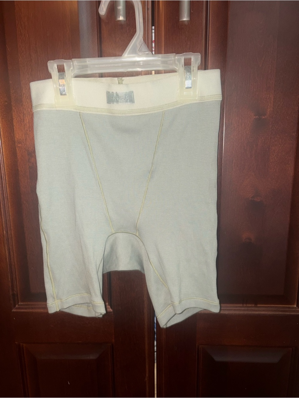 Skims Cotton Ribbed Boxer Shorts - Picture 2 of 5